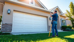 Install a stylish garage door replacement in Vancouver Wa with expert technicians at work.