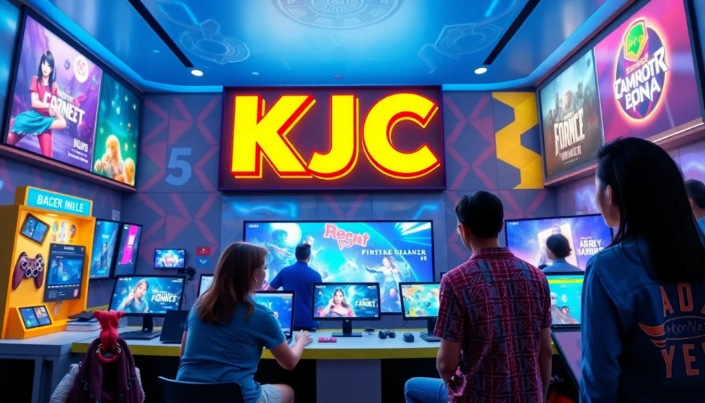 KJC AC 1 - Interactive gaming experience showcasing diverse platforms and user engagement.