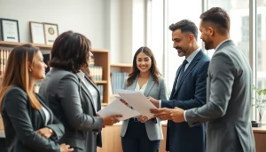 Consultative interaction between clients and legal experts at https://www.agslawfirm.com showcasing professionalism.