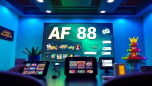 AF88 online gambling platform interface showcasing vibrant games and user-friendly design.