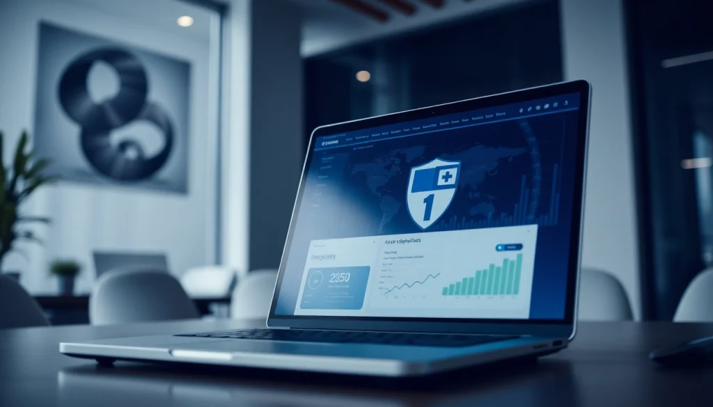 Enhance your cybersecurity with 火绒安全 software interface displayed in a modern office.