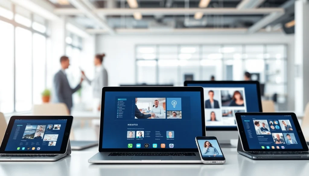 Visually engaging representation of 爱思助手官网 showcasing technology support features in a modern workspace.