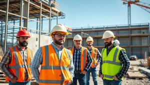 Skilled New Jersey Commercial General Contractor leading a construction team on-site.