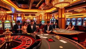 Players engaging in thrilling games at XX88 casino, showcasing roulette, poker, and slots.