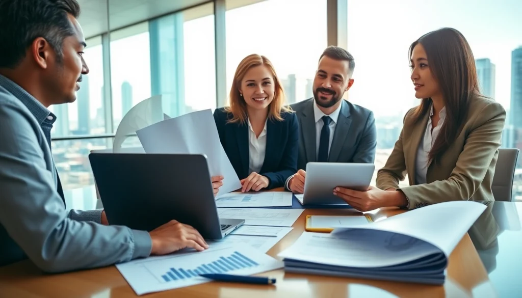 Beratungsgespräch von https://zukunftkapital.de in einem modernen Büro mit einem Finanzberater.