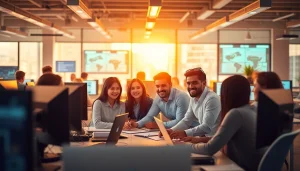 Technaujienos.lt komanda dirba moderniame biure, bendradarbiaudama su naujomis technologijomis