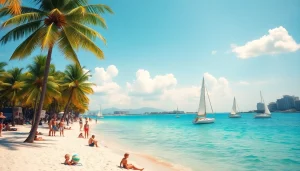 Experience St. Pete's lively beach atmosphere with tourists enjoying the sun and waterfront.