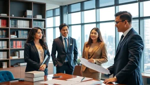 Engaging legal consultation at https://www.lalitlaw.com showcases a professional attorney guiding clients.