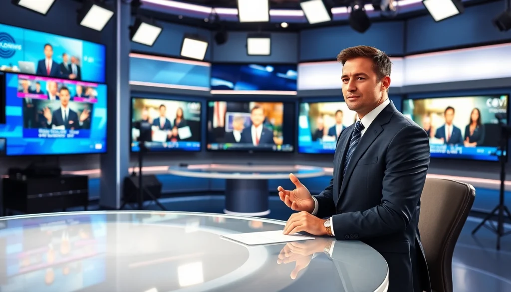 Watch the CNN Live Stream featuring news presenter in a modern studio.