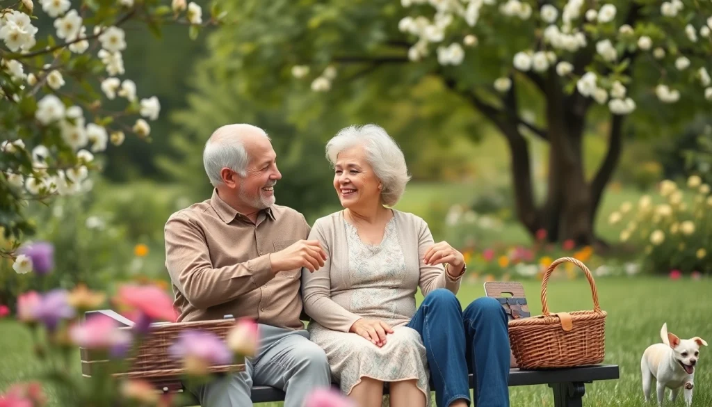 Retired couple enjoying life in a peaceful park while embracing their golden years at https://frontidas.com.