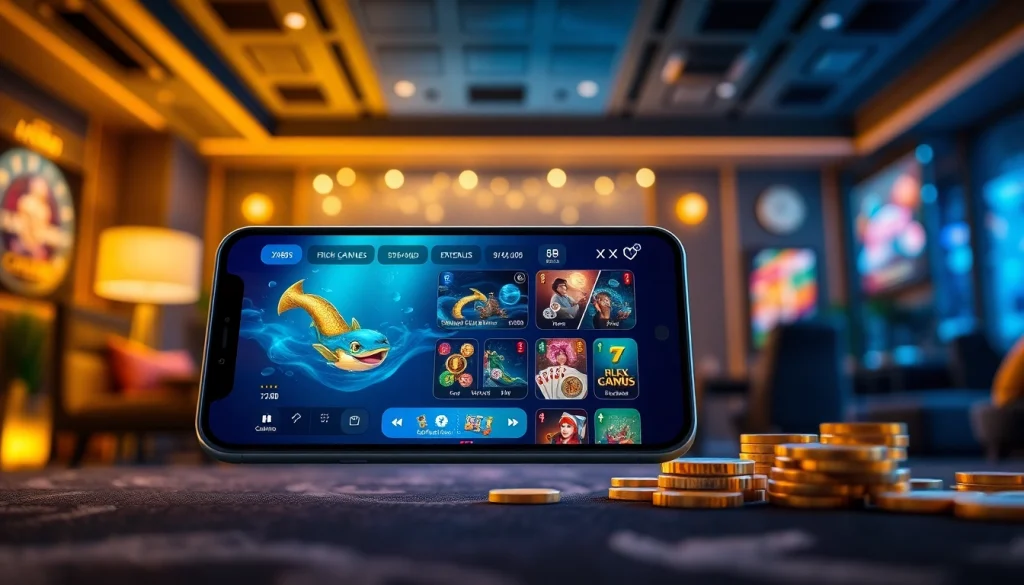 Experience the excitement of XX88 online gaming with a modern interface and vibrant casino games set in a cozy lounge.