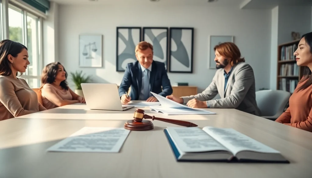 Attorney guiding clients through legal strategies at https://www.agslawfirm.com in a modern office.