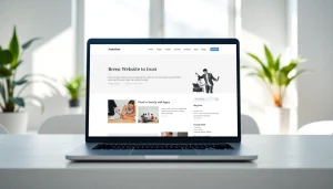 Interactive design elements from https://www.ound-ound.com showcased on a modern workspace laptop.