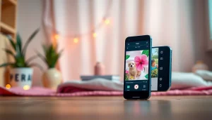 Enhance your photos with 美图秀秀 using this professional smartphone image showcasing its vibrant interface.