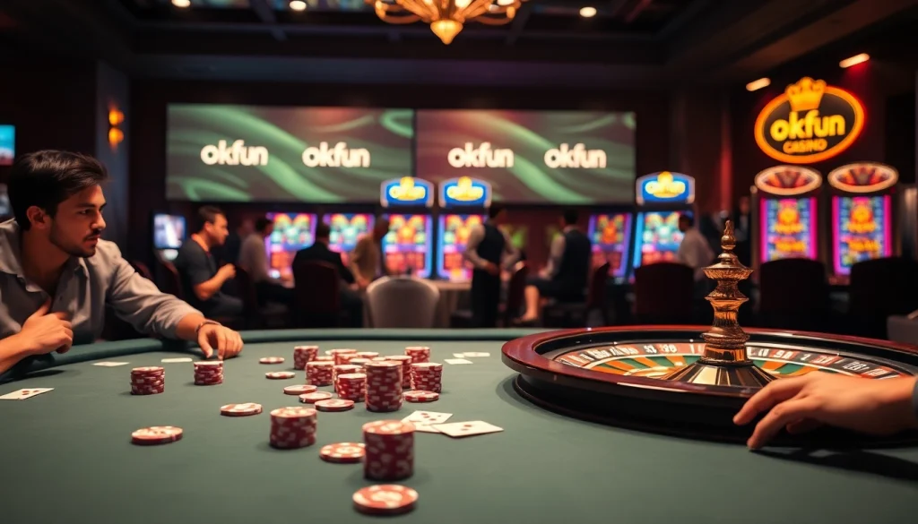 Experience the thrill of gambling at Okfun casino with vibrant games and engaging atmosphere.