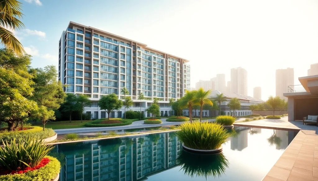 Showcasing the tampines st 95 ec, a luxury executive condominium with lush surroundings.