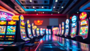 Slot depo 5k penggambaran mesin slot modern yang menarik perhatian dengan warna cerah dan animasi dinamis.