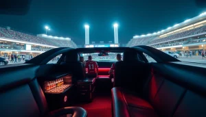 Experience World Cup Group Transportation in luxury limousines with elegant interiors and vibrant stadium atmosphere.