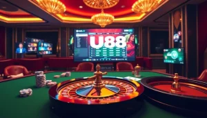 Players engaging with the UU88 online casino interface, showcasing vibrant casino elements.