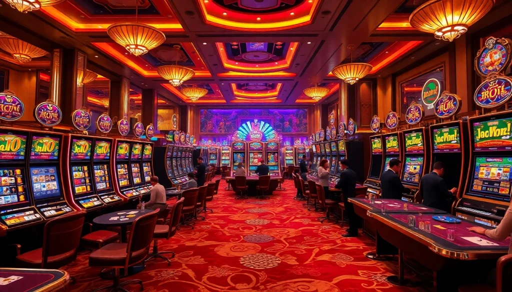 Nổ hũ slot machine with a jackpot win in an exciting casino atmosphere.