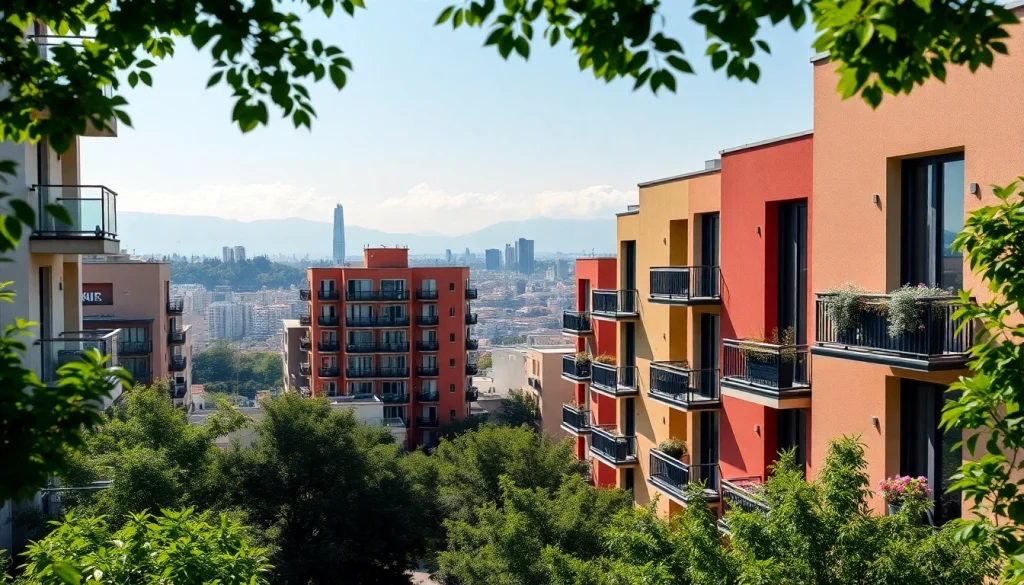 Showcasing the luxury and modernity of residence tirana through vibrant apartment designs and city life.