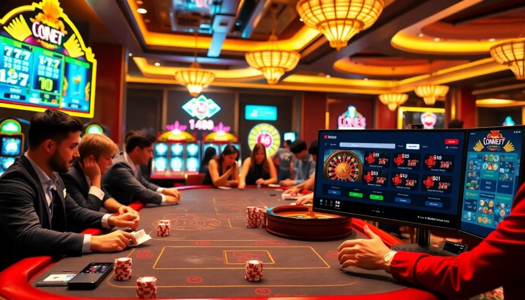 High-stakes players engaging in exciting card games at https://mm88.in.net/ casino table.