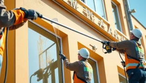 Učinkovito čiščenje fasad z tehnikami nizkega tlaka za odstranjevanje alg in umazanije.