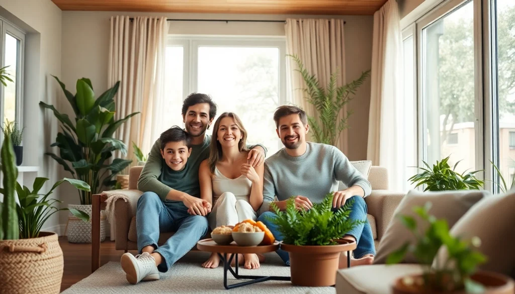 Enhancing family harmony at https://sicherlebensraum.de with a cozy, sustainable living room.