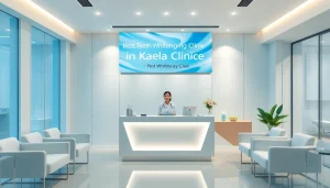 Best teeth whitening clinic in Kuala Lumpur reception area with modern decor and inviting atmosphere.