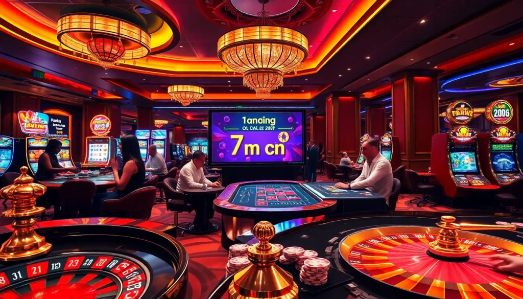 Experience the thrill of 7m cn with engaging poker and roulette action in a lively casino setting.