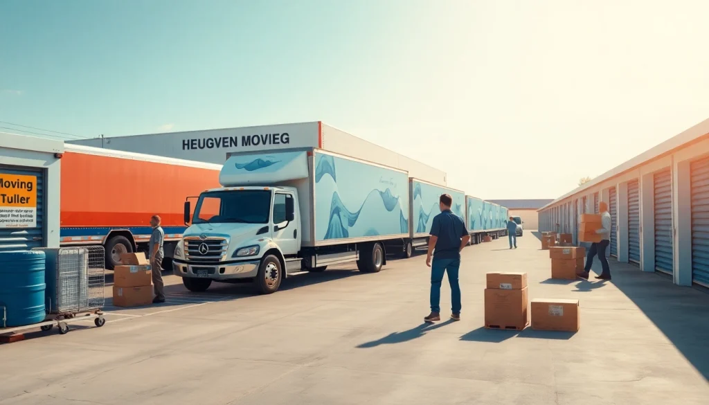 Moving and Storage facility with professional staff, clean trucks, and organized storage units