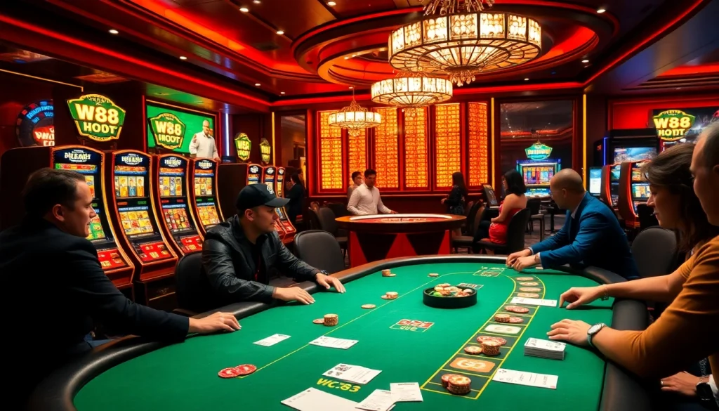 Experience luxury and excitement at w88 casino with vibrant tables, lively games, and glamorous themes.