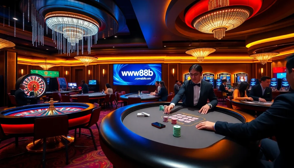 Experience gaming action at https://ww88b.com/ with a thrilling casino atmosphere filled with poker and roulette excitement.
