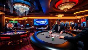 Experience gaming action at https://ww88b.com/ with a thrilling casino atmosphere filled with poker and roulette excitement.