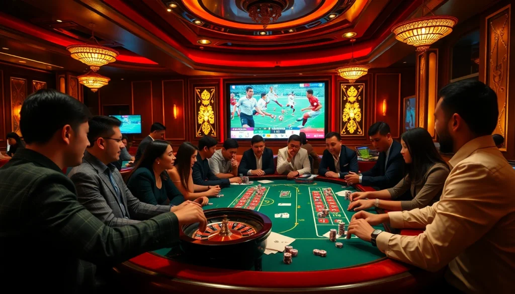 Lương Sơn TV enhances the gaming experience with vibrant casino visuals and live sports broadcasting.