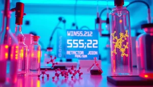 Researching win55 cannabinoid in a modern laboratory setting with advanced scientific equipment.