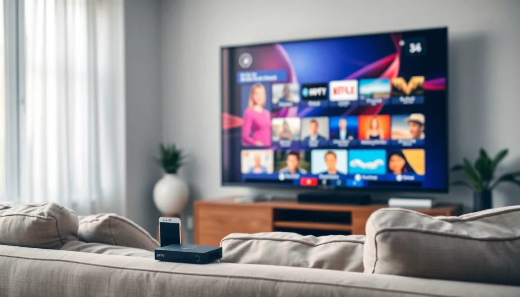 Stream entertainment seamlessly with https://bosstv.ca in a cozy, modern living room setting.