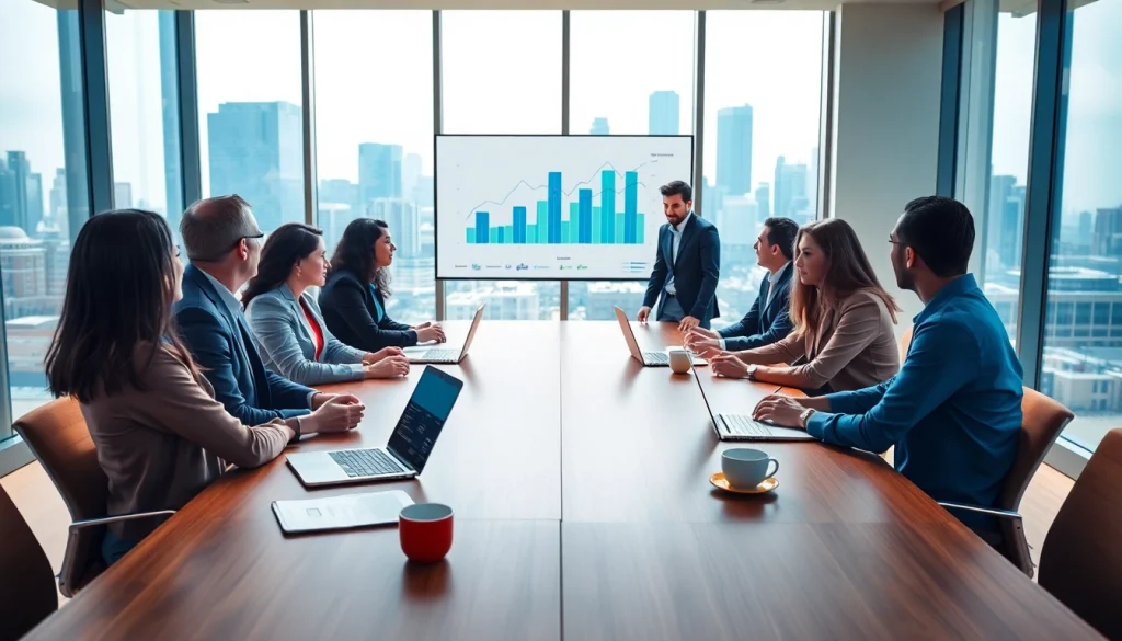 Engaged professionals collaborating at a modern meeting, showcasing www.localscopeafrica.com's commitment to local intelligence.