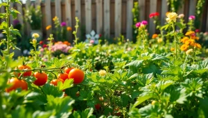 Engage with Gardening ideas in a vibrant backyard vegetable garden filled with fresh plants.