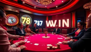 Experience the thrill of winning at 78 WIN casino with vibrant poker action and exhilarating atmosphere.