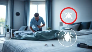Treating bed bugs professionally at https://affordablebedbugexterminators.com in a Milwaukee apartment.