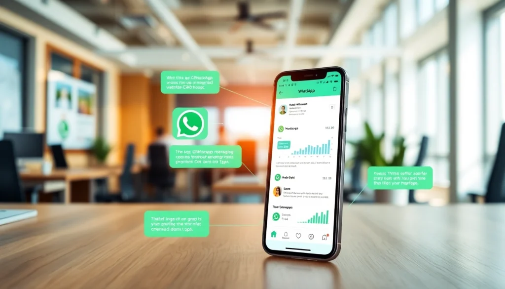 What is a CRM for WhatsApp, showcasing business communication integration with CRM interface elements.