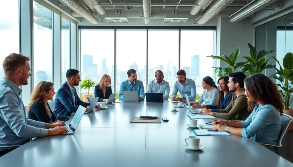 Engaging business meeting showcasing diversity and collaboration among professionals.