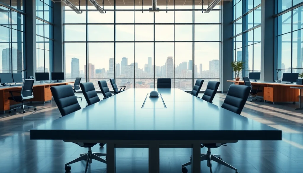 Visualize industrial leasing efforts in a modern office space emphasizing collaboration and professional atmosphere.