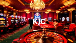 KJC members enjoying a thrilling casino experience at luxurious poker tables.