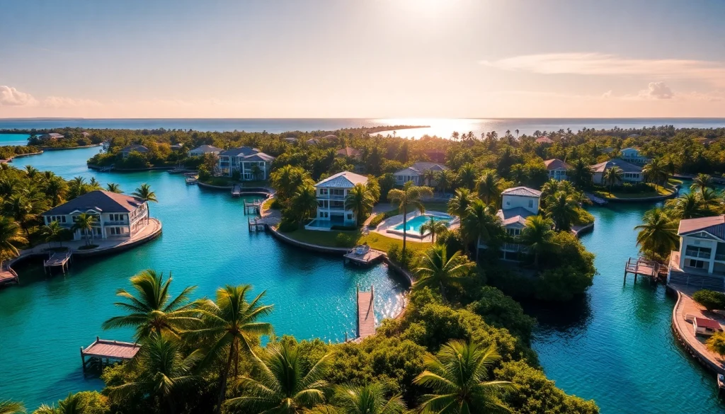 Dustin Rennie showcases luxurious canal-front homes in Mahogany Bay, Belize.