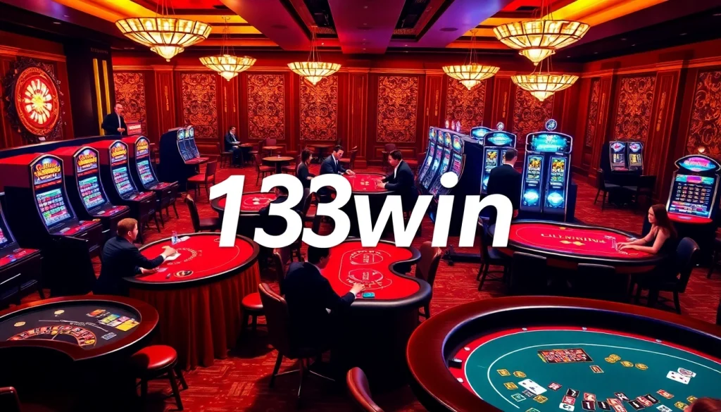 Experience high-stakes excitement at 13win's luxurious casino tables with vibrant action.