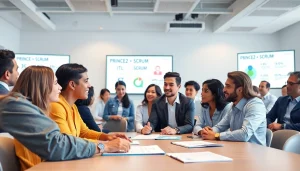 Engaging training session at CareerSprints.com showcasing project management techniques.