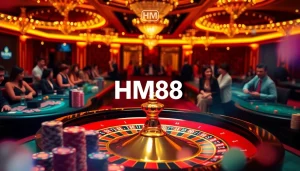 Experience the thrill of gambling at HM88 with vibrant casino tables and live action.
