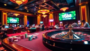 Experience the excitement of tg88 with strategic poker play and vibrant casino ambiance.